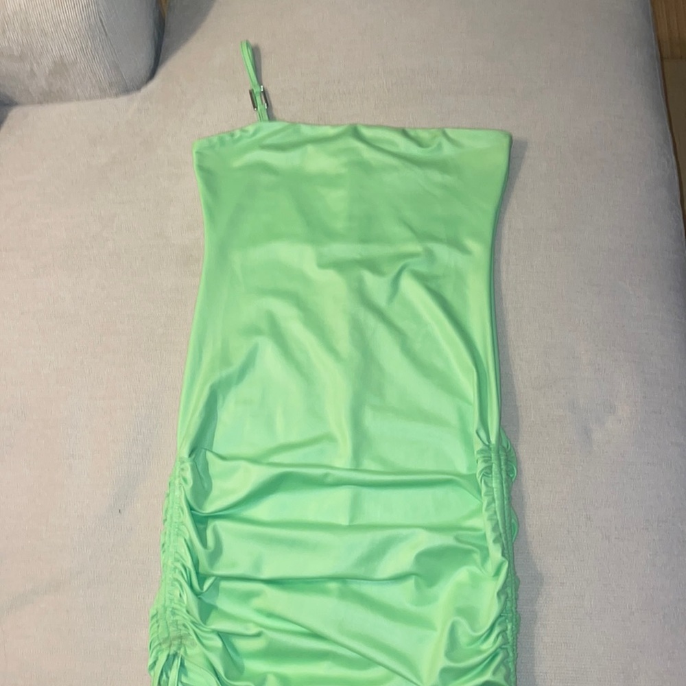 Zya neon green one shoulder dress size 10